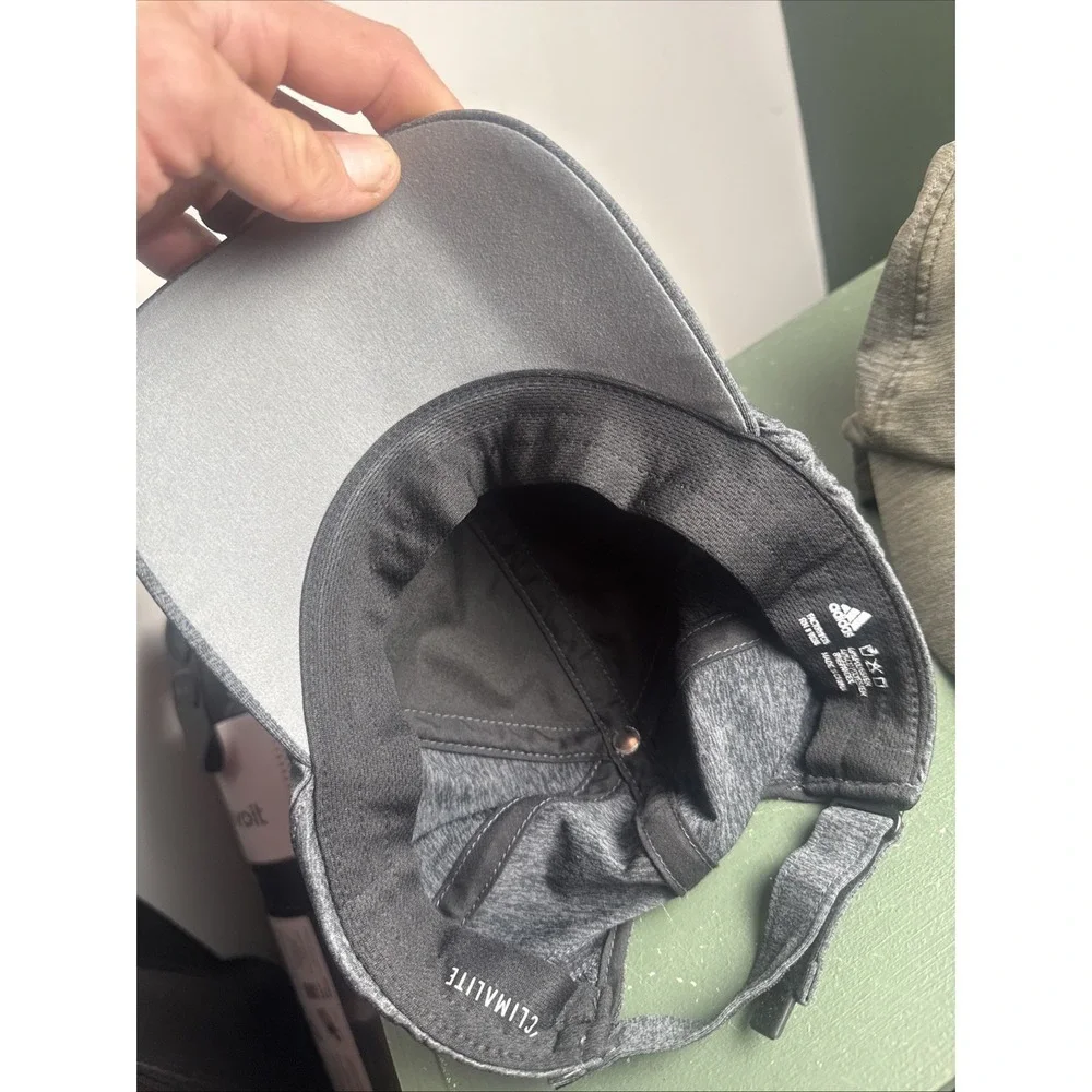 Two Adidas Performance Climalite Knit Golf Hats - OSFM